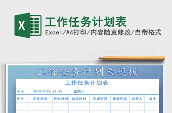 2025年工作任务计划表