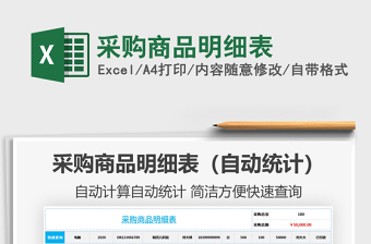 2025年采购商品明细表