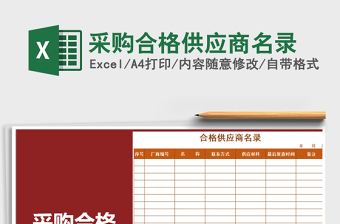 2025年采购合格供应商名录