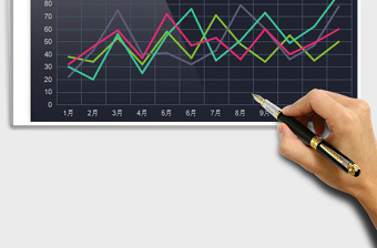 2025年通用科技光感彩色多系列折线图表