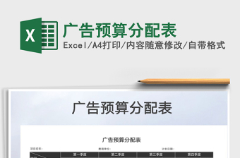 2025年广告预算分配表