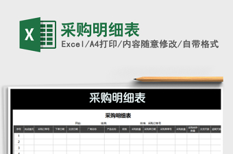 2025年采购明细表