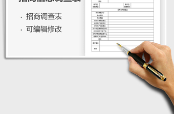 2025年招商信息调查表