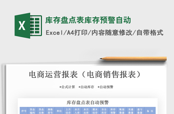 2025年库存盘点表库存预警自动