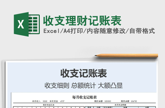 2025年收支理财记账表