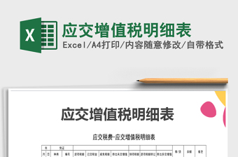 2025年应交增值税明细表
