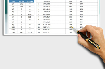 2025年收支明细表(公式计算统计)