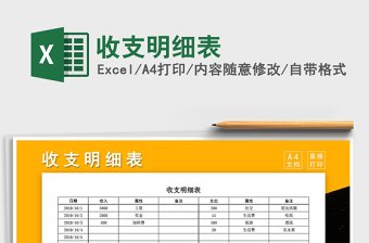 2025年收支明细表