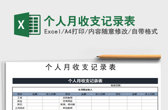 2025年个人月收支记录表