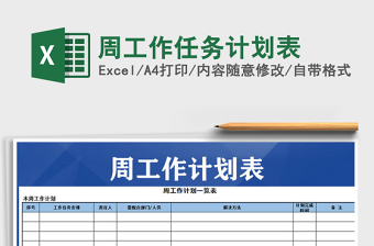 2025年周工作任务计划表