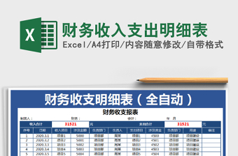 2025年财务收入支出明细表