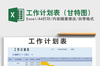 2025年工作计划表（甘特图）