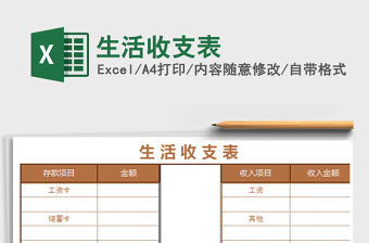 2025年生活收支表