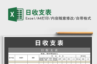 2025年日收支表