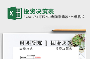 2025年投资决策表