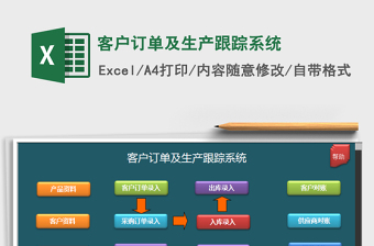 2024年客户订单及生产跟踪系统