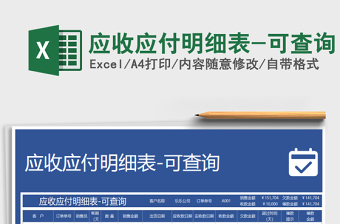 2025年应收应付明细表-可查询