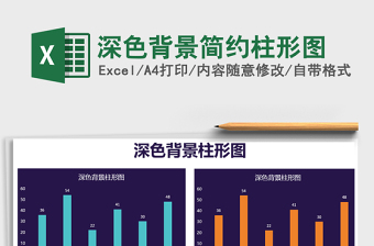 2025年深色背景简约柱形图