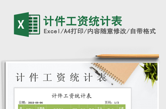 2025年计件工资统计表