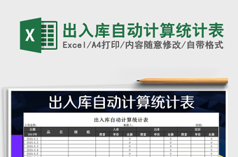 2025年出入库自动计算统计表