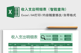 2025年收入支出明细表（智能查询）