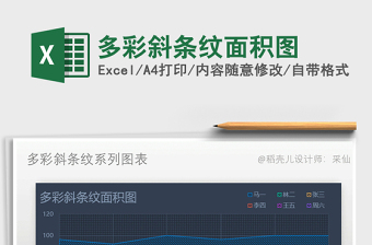 2025年多彩斜条纹面积图