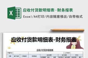 2025年应收付货款明细表-财务报表