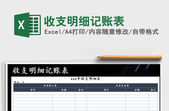 2025年收支明细记账表