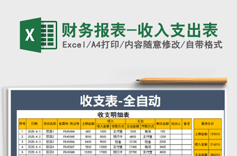2025年财务报表-收入支出表