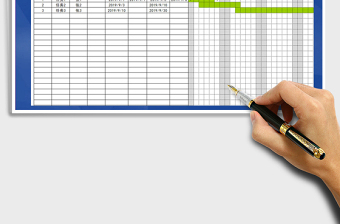 2025年工作计划甘特图-自动显示