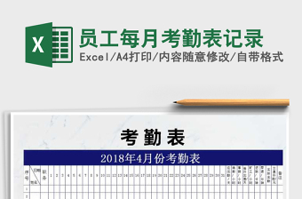 2025年员工每月考勤表记录