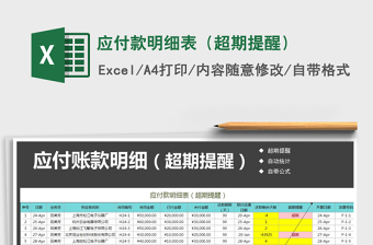 2025年应付款明细表（超期提醒）