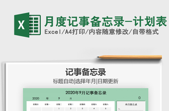 2025年月度记事备忘录-计划表