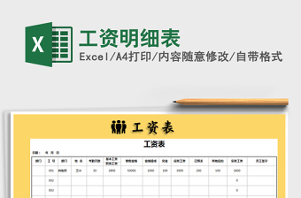 2025年工资明细表