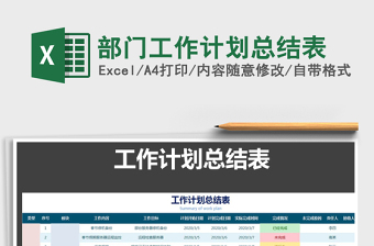 2025年部门工作计划总结表免费下载