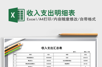 2025年收入支出明细表