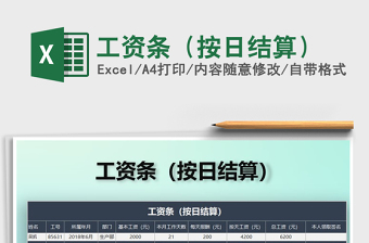 2025年工资条（按日结算）