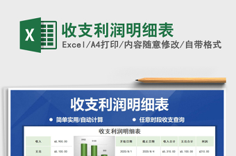 2025年收支利润明细表
