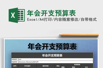 2025年年会开支预算表