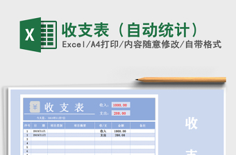 2025年收支表（自动统计）