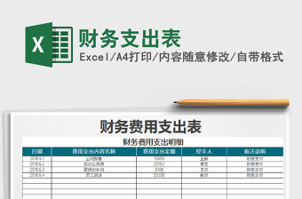 2025年财务支出表