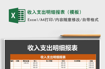 2025年收入支出明细报表（模板）