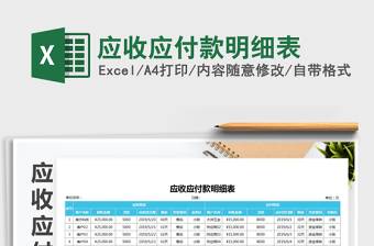 2025年应收应付款明细表