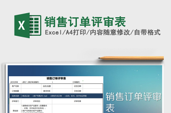 2025年销售订单评审表