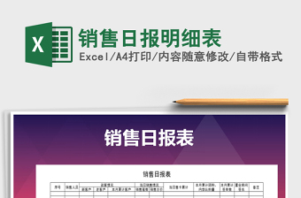 2025年销售日报明细表