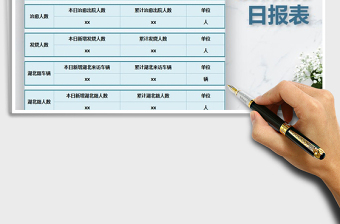疫情防护日报表