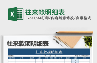 2025年往来帐明细表