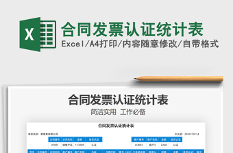 2025年合同发票认证统计表