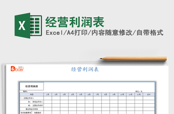 2025年经营利润表