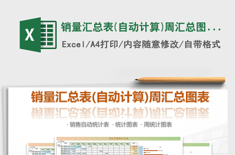 2025年销量汇总表(自动计算)周汇总图表